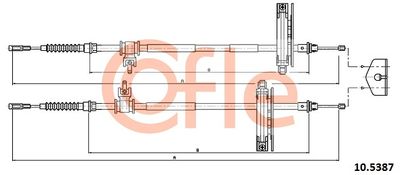 Cable Pull, parking brake COFLE 92.10.5387