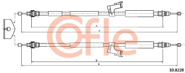 COFLE 92.10.8228 Cable Pull, parking brake