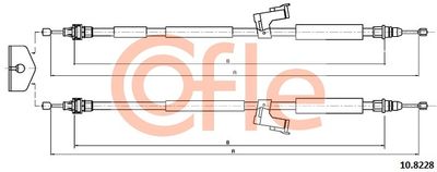 Cable Pull, parking brake COFLE 92.10.8228
