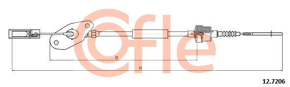 COFLE 92.12.7206 Cable Pull, clutch control