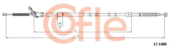 COFLE 92.17.1488 Cable Pull, parking brake