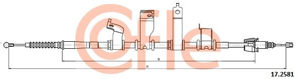 COFLE 92.17.2581 Cable Pull, parking brake