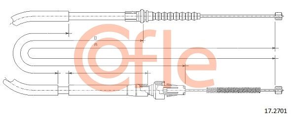 COFLE 92.17.2701 Cable Pull, parking brake