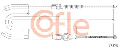Cable Pull, parking brake COFLE 92.17.2701
