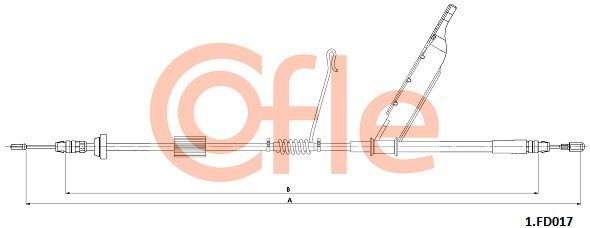 COFLE 92.1.FD017 Cable Pull, parking brake