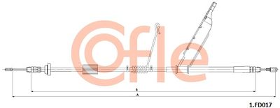 Cable Pull, parking brake COFLE 92.1.FD017