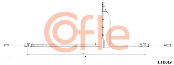 COFLE 92.1.FD019 Cable Pull, parking brake