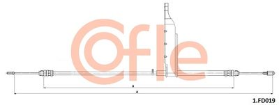 Cable Pull, parking brake COFLE 92.1.FD019