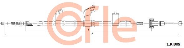 COFLE 92.1.KI009 Cable Pull, parking brake