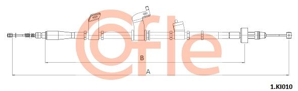 COFLE 92.1.KI010 Cable Pull, parking brake