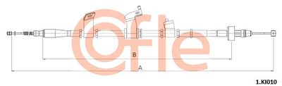 Cable Pull, parking brake COFLE 92.1.KI010