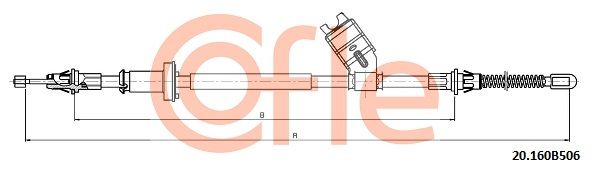 COFLE 92.20.160B506 Cable Pull, parking brake