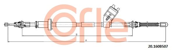 COFLE 92.20.160B507 Cable Pull, parking brake