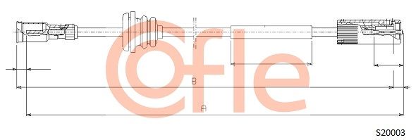 COFLE S20003 Speedometer Cable