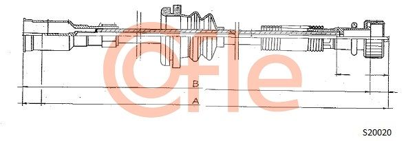 COFLE S20020 Speedometer Cable