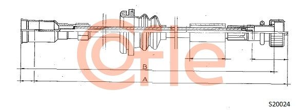 COFLE S20024 Speedometer Cable