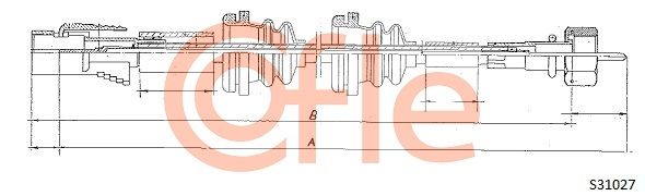 COFLE S31027 Speedometer Cable