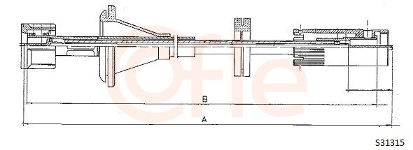 COFLE S31315 Speedometer Cable