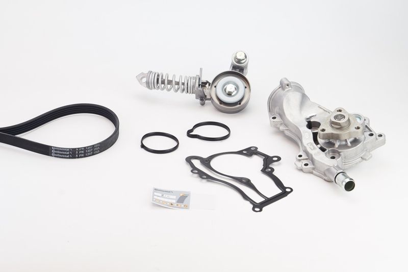 CONTINENTAL CTAM 5PK1207WP2 Water Pump + V-Ribbed Belt Kit