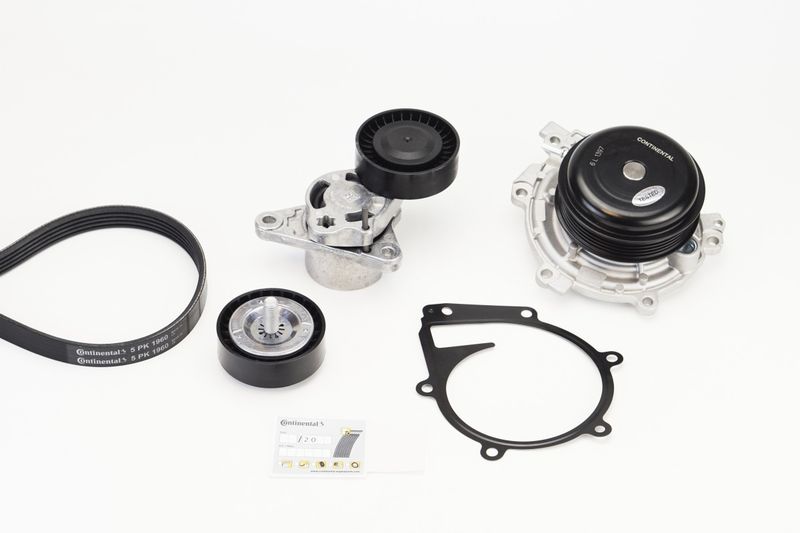 CONTINENTAL CTAM 5PK1960WP1 Water Pump + V-Ribbed Belt Kit