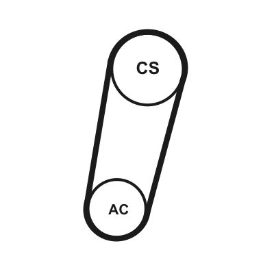 CONTINENTAL CTAM 5PK705 ELAST T1 V-Ribbed Belt Set