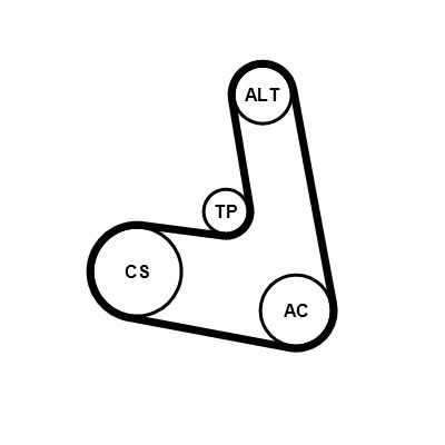 CONTINENTAL CTAM 6PK1153K7 V-ribbed Belt Set