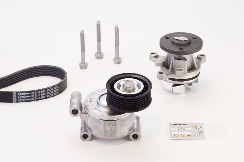 CONTINENTAL CTAM 6PK1306WP1 Water Pump + V-Ribbed Belt Kit