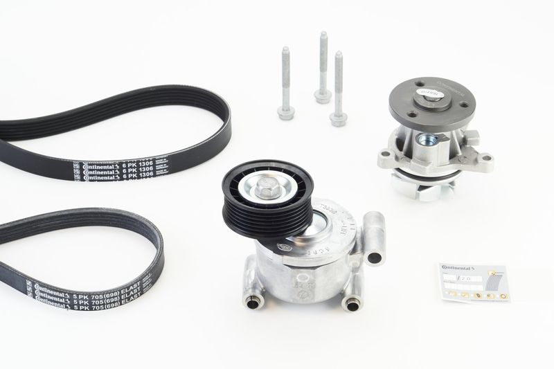 CONTINENTAL CTAM 6PK1306WP2 Water Pump + V-Ribbed Belt Kit