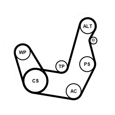 CONTINENTAL CTAM 6PK1413K1 V-ribbed Belt Set