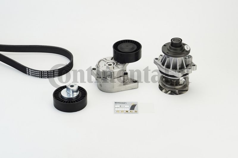 CONTINENTAL CTAM 6PK1538WP1 Water Pump + V-Ribbed Belt Kit