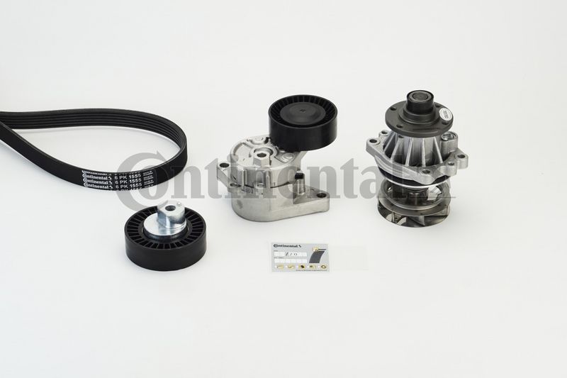 CONTINENTAL CTAM 6PK1555WP2 Water Pump + V-Ribbed Belt Kit