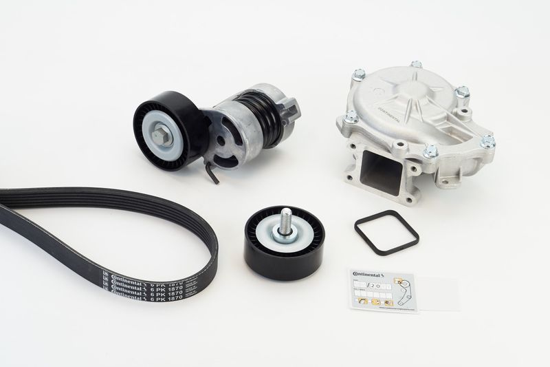 CONTINENTAL CTAM 6PK1870WP1 Water Pump + V-Ribbed Belt Kit