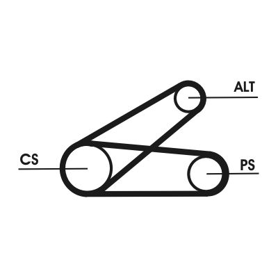 CONTINENTAL CTAM 6PK873 ELAST T1 V-Ribbed Belt Set