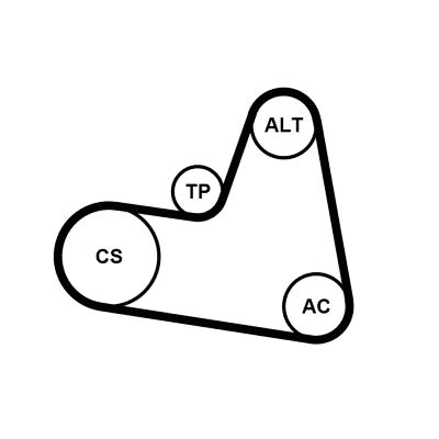 CONTINENTAL CTAM 6PK962K1 V-Ribbed Belt Set