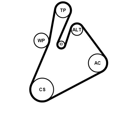 CONTINENTAL CTAM 7PK1377K1 V-ribbed Belt Set