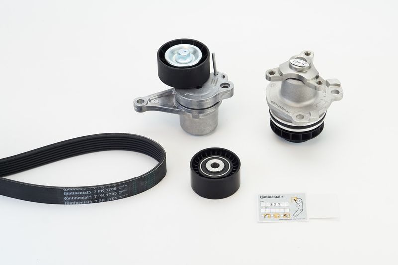 CONTINENTAL CTAM 7PK1705WP1 Water Pump + V-Ribbed Belt Kit