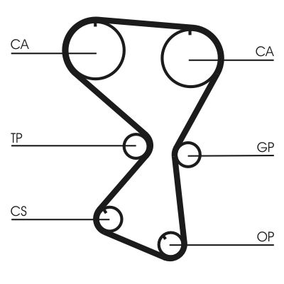 Timing Belt CONTINENTAL CTAM CT1071