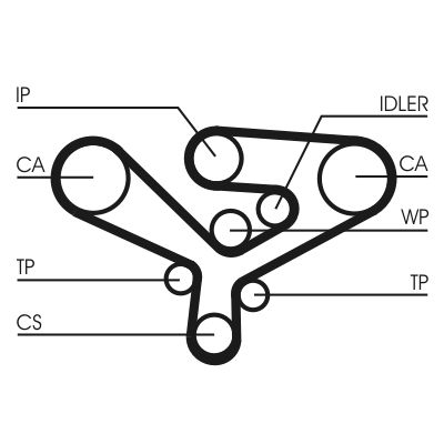 Timing Belt CONTINENTAL CTAM CT1135