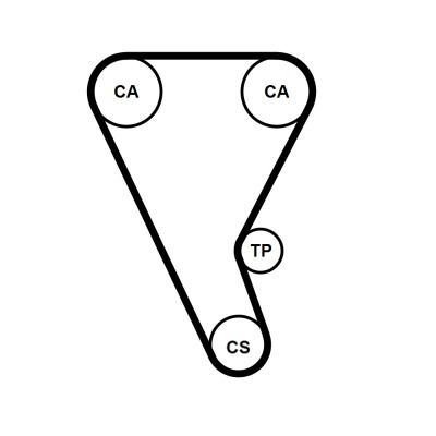 CONTINENTAL CTAM CT1257 Timing Belt