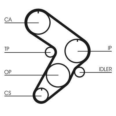 CONTINENTAL CTAM CT577 Timing Belt