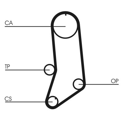 CONTINENTAL CTAM CT594 Timing Belt