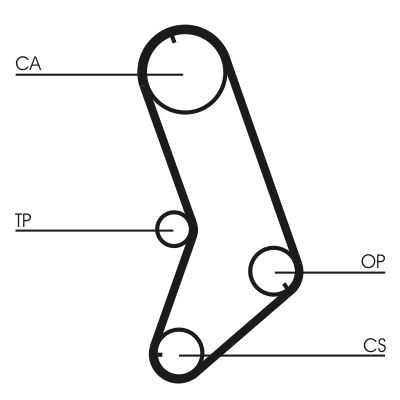 CONTINENTAL CTAM CT647 Timing Belt