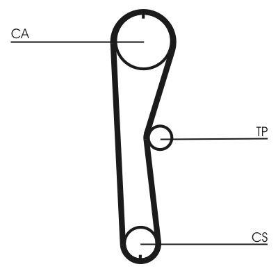 CONTINENTAL CTAM CT824 Timing Belt