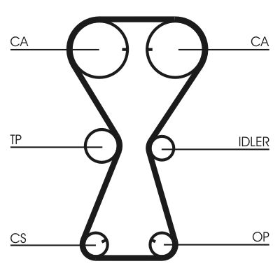 CONTINENTAL CTAM CT826 Timing Belt