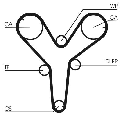 CONTINENTAL CTAM CT844 Timing Belt