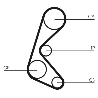 CONTINENTAL CTAM CT964 Timing Belt