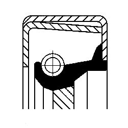 Shaft Seal, oil pump CORTECO 01020400B