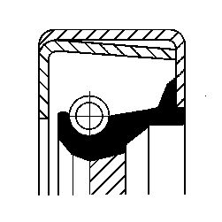 Shaft Seal, manual transmission CORTECO 01034112B