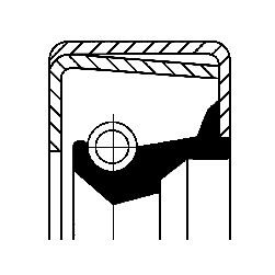 Shaft Seal, propshaft centre bearing CORTECO 01034580B