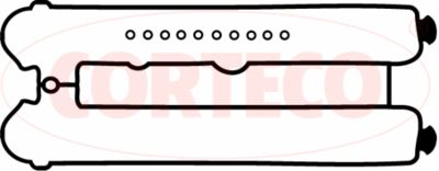 Gasket, cylinder head cover CORTECO 026156P